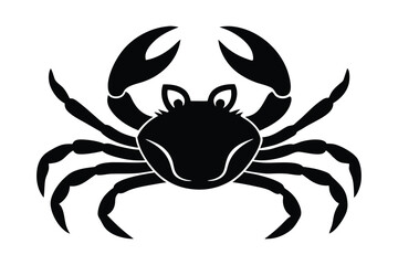 Crab silhouette vector art illustration6.eps