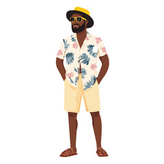 Saint Vincent and the Grenadines Man Summer Style – A Casual and Comfortable Digital Illustration for Effortless Summer Looks
