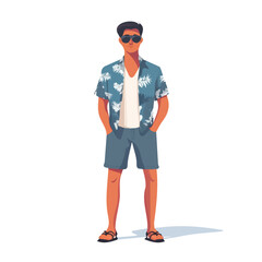 Trendy San Marino Man Winter Clothes and Style – A Modern Digital Illustration for Warm and Cozy Winter Wear
