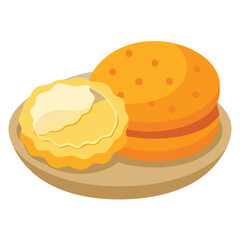 A vibrant illustration of a sliced citrus fruit and a whole orange, emphasizing freshness.