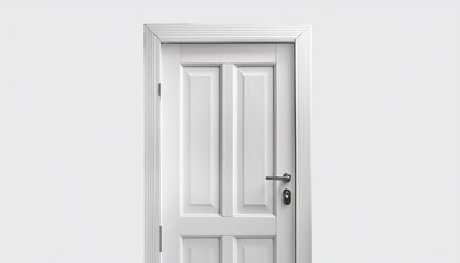 white door with white background