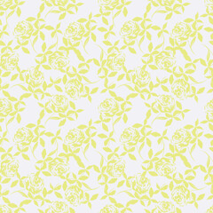 seamless pattern with beautiful peony flowers and leaves on white background. Fashion design. Vector illustration