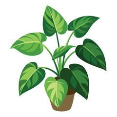 A close-up illustration of lush green leaves, emphasizing nature and plant life.