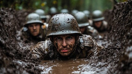 US Marines train in challenging and wet conditions.