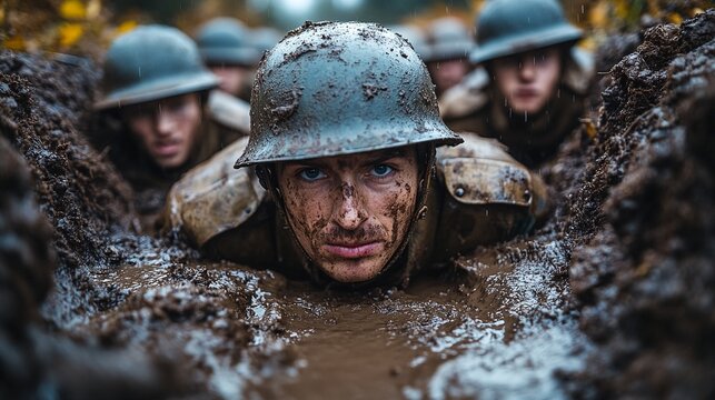 Soldiers in Mud.