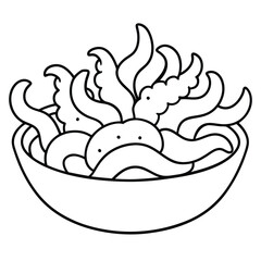 A stylized illustration of swirling, organic shapes resembling a floral or abstract design.