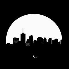 Glowing Modern City Skylines Floating