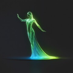 Obraz premium A person in meditation radiates calmness, while their body emits a subtle energy of harmony and inner balance.