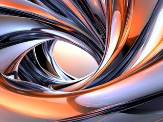 A cosmic black hole glowing with spiraling ribbons of light, blending vibrant gradients of teal, magenta, and gold in a galactic 3D scene
