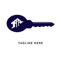 Key home real estate logo designs simple modern, company logo design
