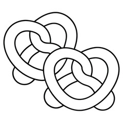 Abstract line art featuring overlapping shapes and curves.