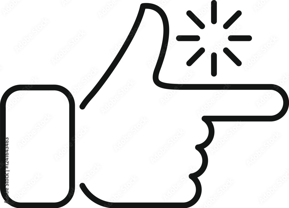 Poster fingertip activating a futuristic virtual button, symbolizing digital interaction