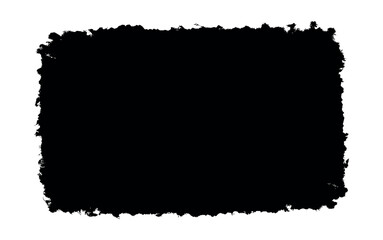 Obraz premium Brush stroke isolated on white background. Black paint brush. Grunge texture stroke line