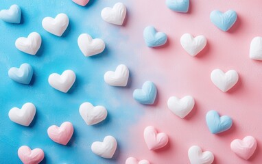 Romantic mockup background with space for text decorated with a soft cloud-like texture with faint heart silhouettes appearing subtly in the design for Saint Valentines Day and 8 March 