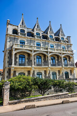 Fototapeta premium Architecture of the famous ancient Villa Cyrano (former Labat villa, 1900). BIARRITZ, FRANCE. 