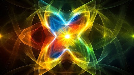 Colorful light energy swirls, abstract background