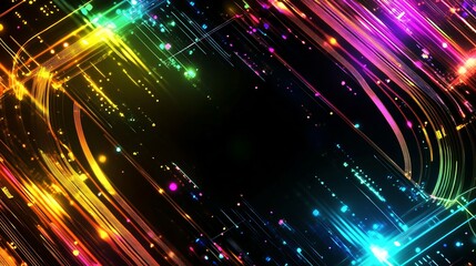 Obraz premium Colorful light streaks, abstract art