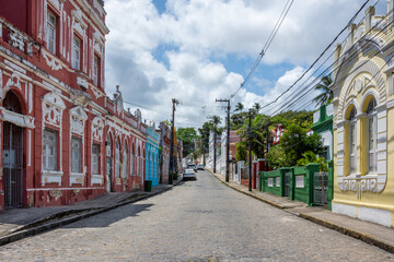 View of some colonial houses in Olinda - Pernambuco, Brazil