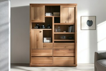 Cozy living room with a bookcase and comfortable couch