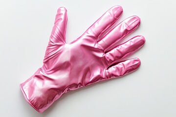 Pink gloves isolated on white background