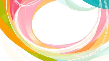 A simple, colorful swirl vector design with pastel colors
