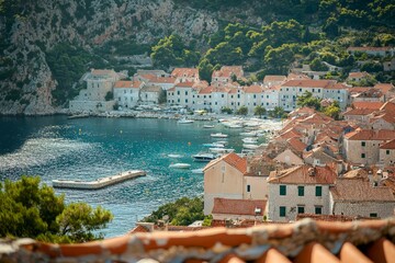 Croatia - beautiful Mediterranean coast landscape in Dalmatia.