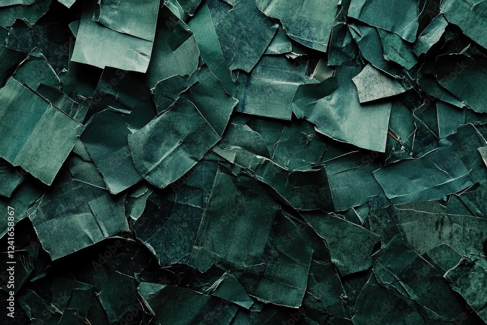 Aufkleber a close-up view of a bunch of broken glass, ideal for use in crime scene or accident context