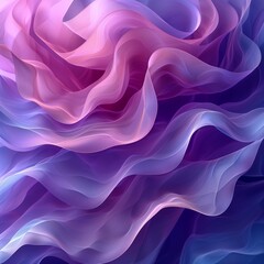 Obraz premium abstract purple blue background wavy shapes flowing fabrics ethereal dreamy soft focus design