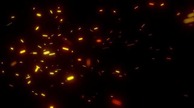 glowing orange fire sparks animation backdrop