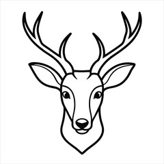 deer head silhouette vector design 