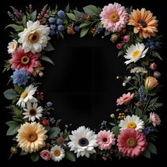 Obraz premium frame of flowers