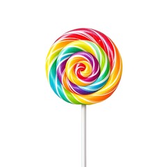 colorful lollipop isolated on white