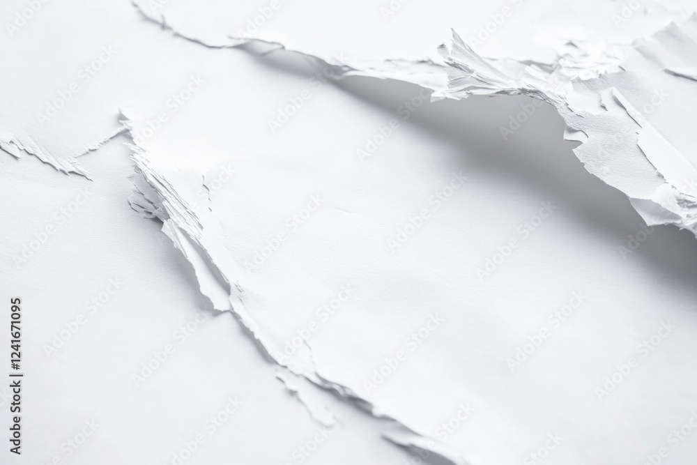 Poster a pair of scissors resting on a sheet of paper, ready for use