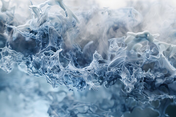 Obraz premium Visualization of Matter Phases: Gradual Transition from Solid to Liquid