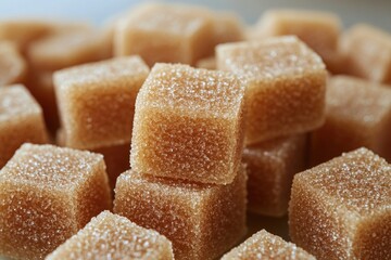 A pile of sugar cubes stacked on top of each other, a sweet treat waiting to be used