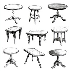 Nine Different Styles Of Wooden Tables Collection