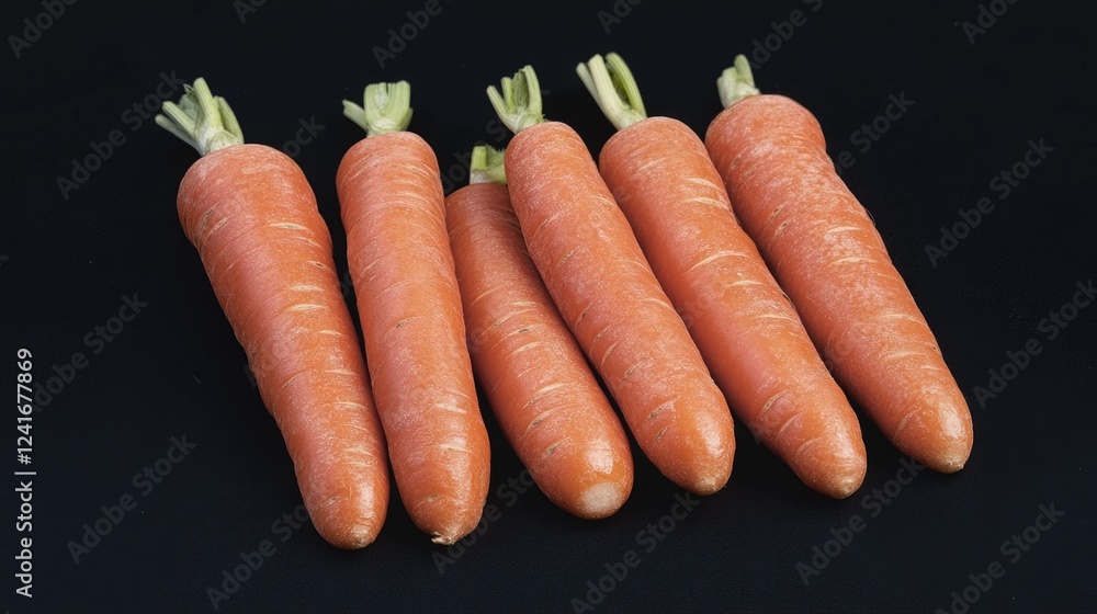 Poster a cluster of colorful carrots arranged neatly next to each other