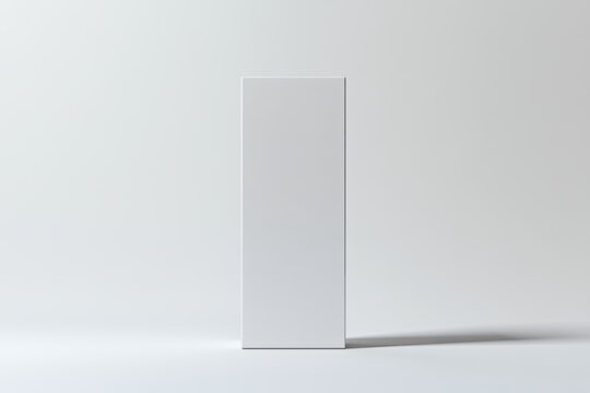 clean and professional depiction of tall rectangular box with edges standing upright on white background with even