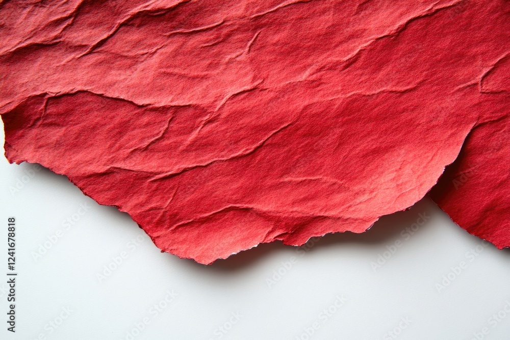 Aufkleber a close-up shot of a piece of red paper with a texture and color that can be used for various design
