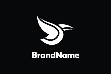 Obraz premium Bird D Logo Design Template. Creative Bird Logotype concept icon illustration.