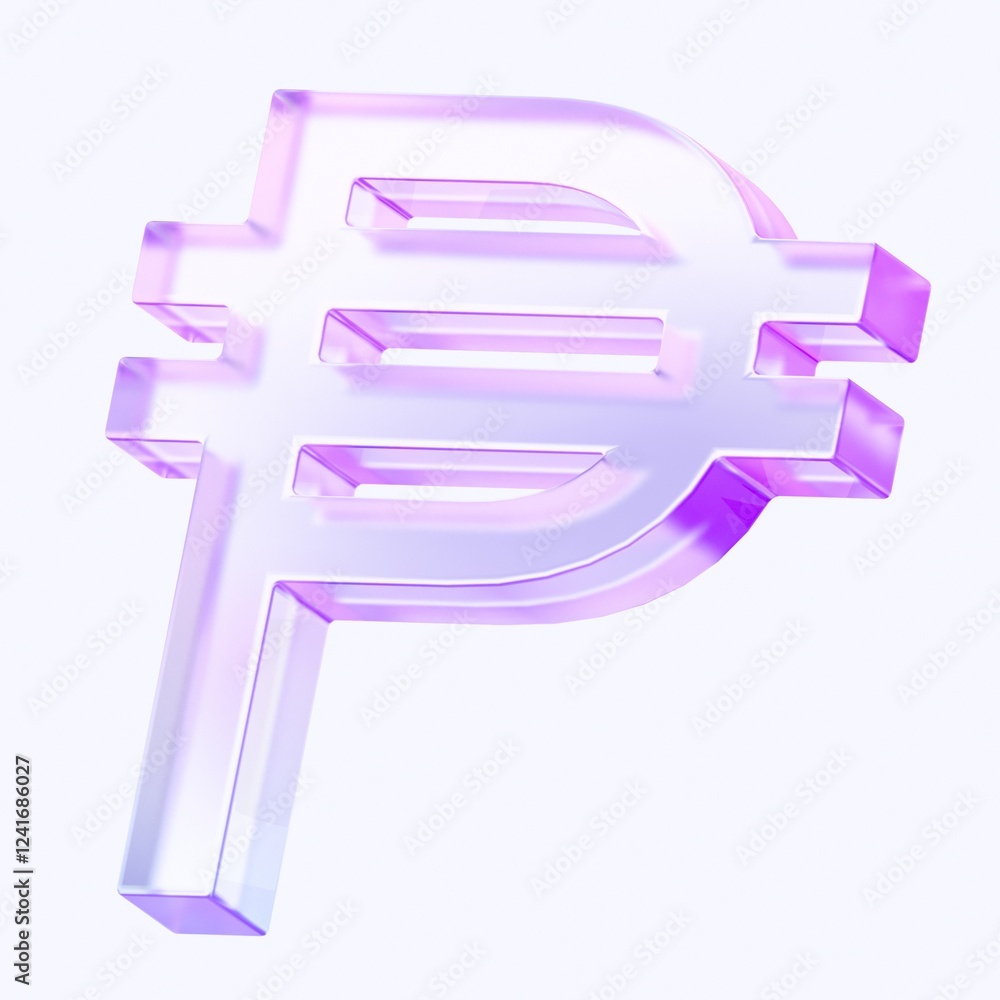 Aufkleber peso icon with colorful gradient. 3d rendering illustration for graphic design, ui ux design, presen
