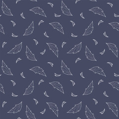 Seamless floral pattern with flowers, leaves and branches, on a light background in graphic style, hand drawn.. Vintage engraving style, for print, fabric, wallpaper.