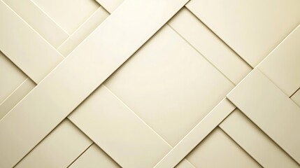 Cream geometric wall paneling