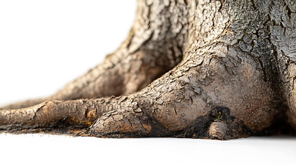 Obraz premium Close-up of intricate details of willow bark and base, textures and natural patterns.