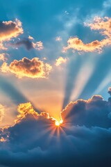 A sunny break in cloudy weather, ideal for a photo shoot or graphic design