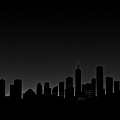 Fototapeta premium A gothic city silhouette with a textured sky enhanced by the dramatic presence of a large moon shining brightly silhouetted skyline cityscape architecture illustration building city vector