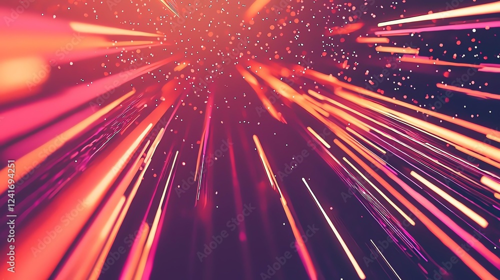 Aufkleber vibrant burst of light and color representing dynamic motion.