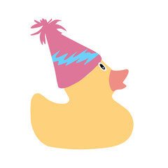 duck in color party hats