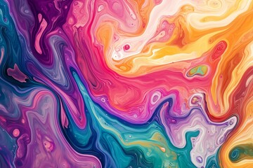 Obraz premium Vibrant AI-Generated Psychedelic Art with Surreal and Abstract Elements