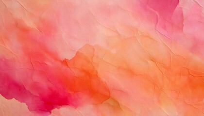 Fototapeta premium Watercolor Painting Creating Abstract Pink and Orange Background